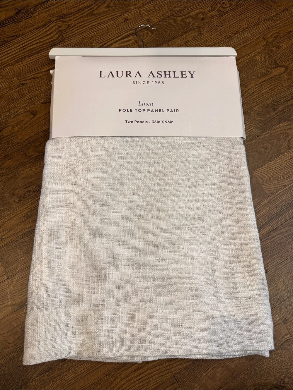 🆕 Laura Ashley Linen Pole Top Curtain Panel Pair
